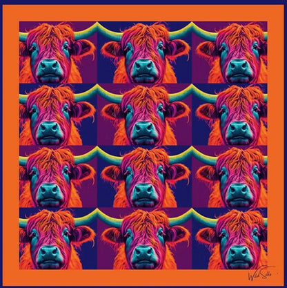 Dapper Cow Silk Scarf