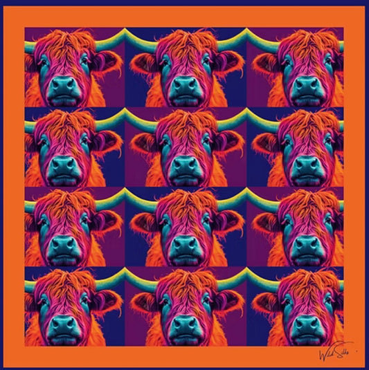 Dapper Cow Silk Scarf