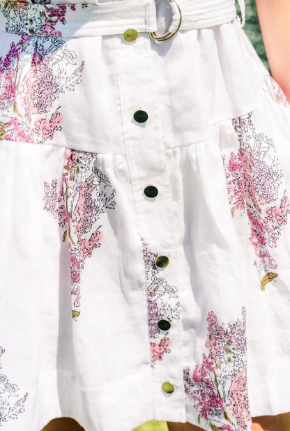 Zelie Print Mini Dress-Multi Floral