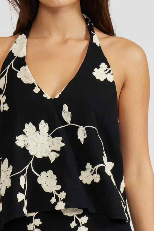 Fia Halter Top - BLK