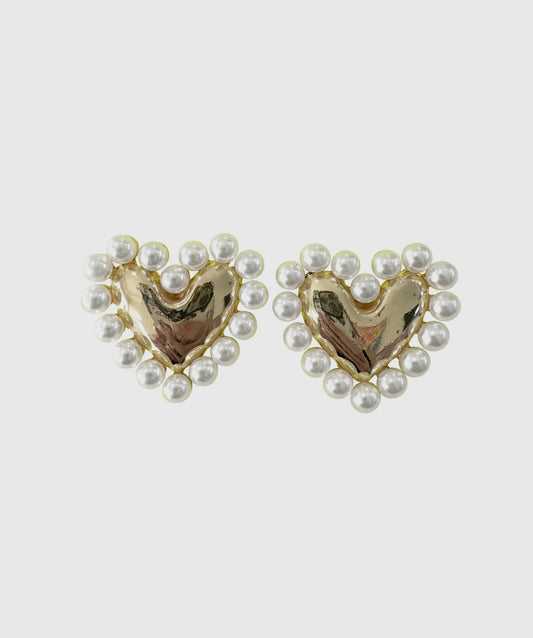 Hathaway Heart Stud Earring