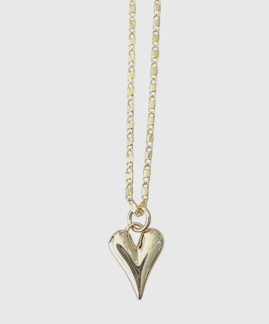 Stevie Puffy Heart Necklace