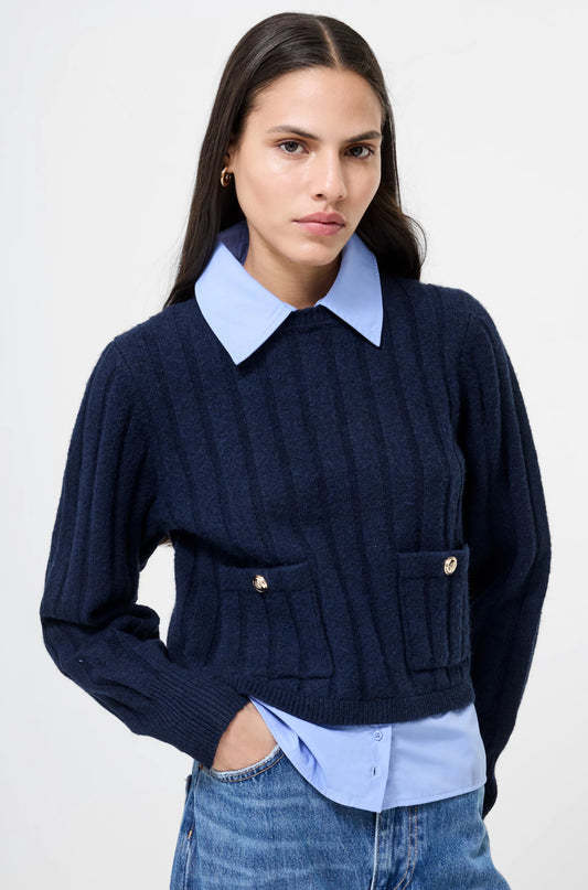 Ellie Knit Collard Pullover