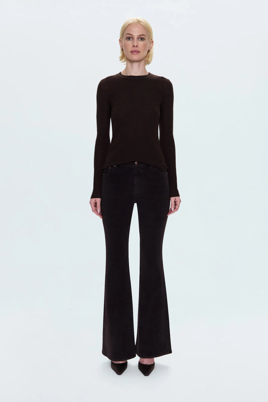 Kinsley Mid Rise Ultra Flare-Mocha