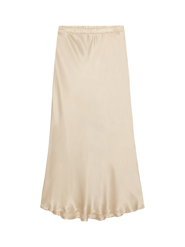 Mabel Bias Skirt in Moonbeam