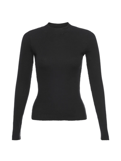 Gina Mock Neck Jet Black