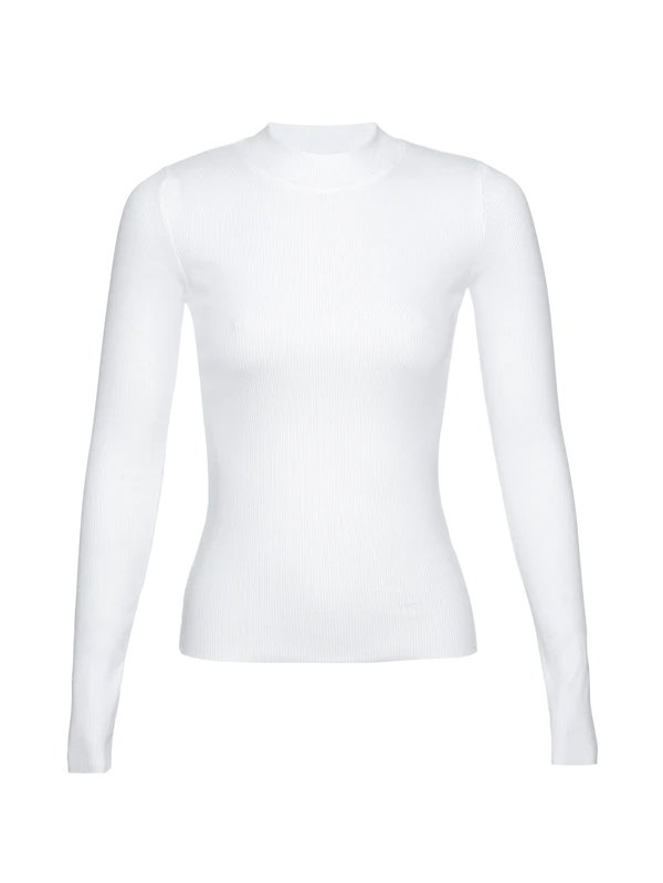 Gina Mock Neck White
