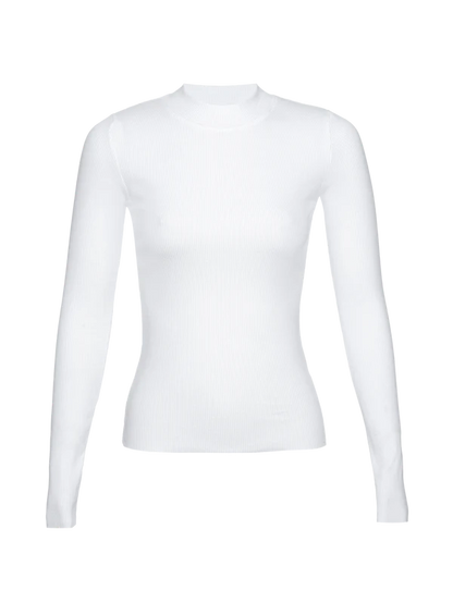 Gina Mock Neck White