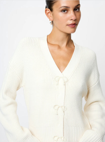 Babysoft Pearl Bow Sweater Cream