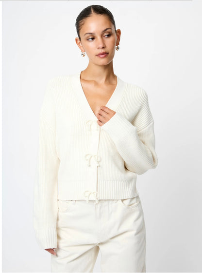 Babysoft Pearl Bow Sweater Cream