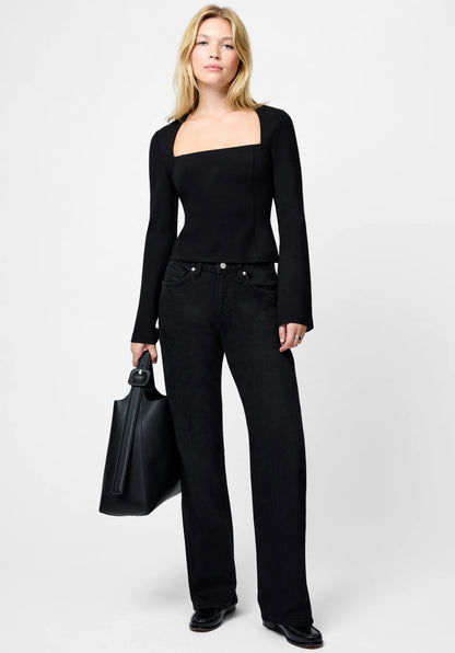 Cleo Ponte Fitted Top