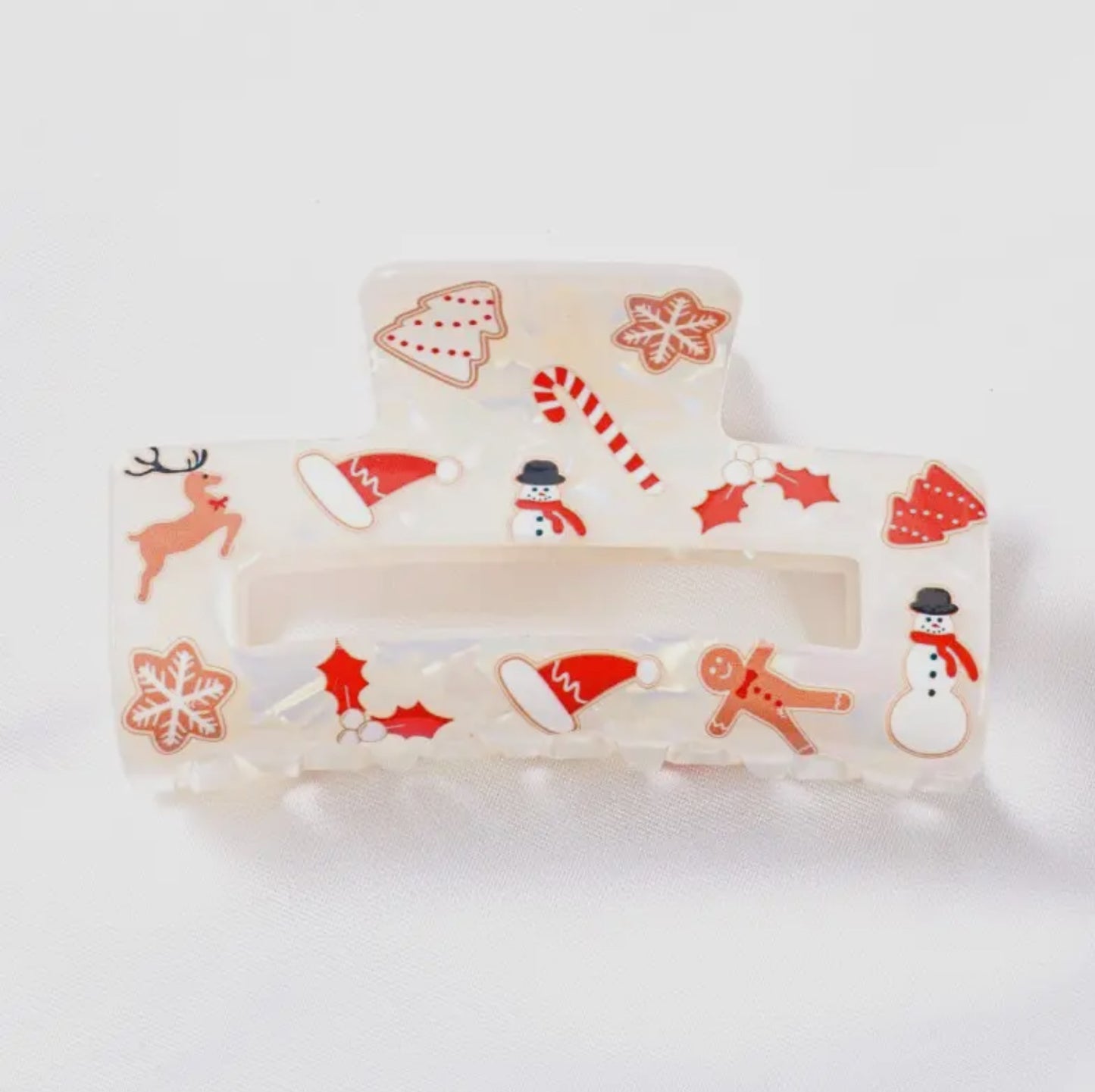 Christmas Tree Santa Hair Clip