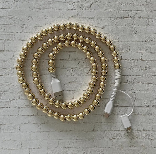 Gold Beaded Charger