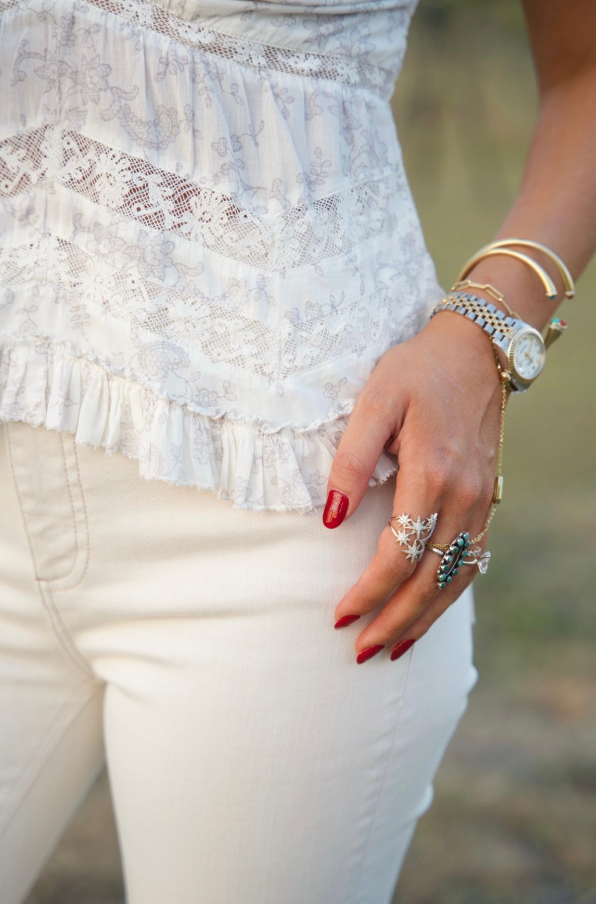 Faelith Lace Top- Chantilly