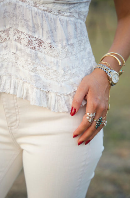 Faelith Lace Top- Chantilly