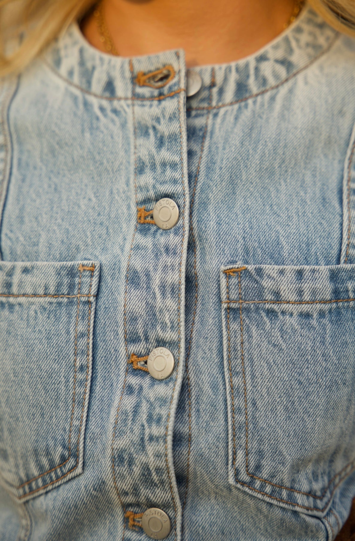 Gia Fitted Collarless Vest