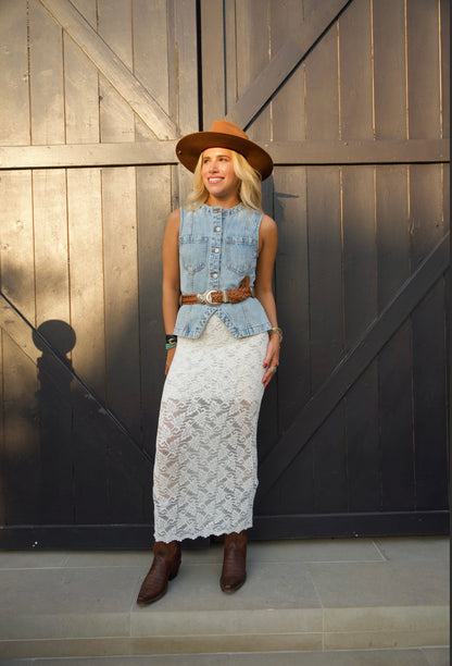 Clooney Skirt-Antique White