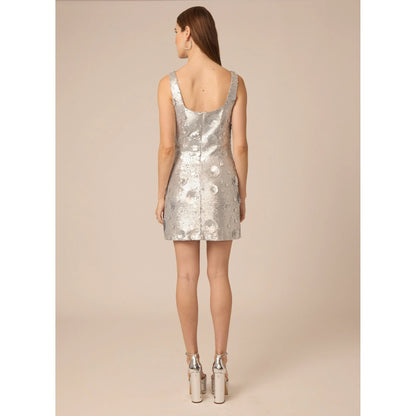 Elowen Dress- Silver Sequins Flowers
