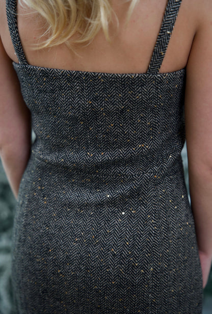Clara Mini Dress-Sequin Tweed