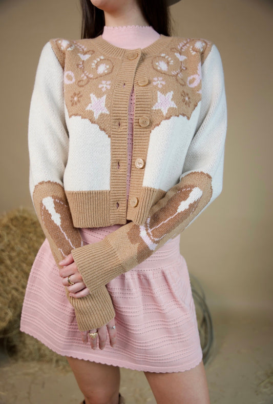 Leyah Wool-Blend Saddle Up Cardigan