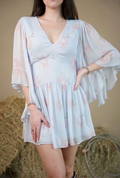 Auralie Dress-Blue Roan- LoveShackFancy