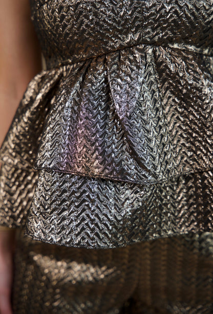 Bella Tank- Party Jacquard Gold