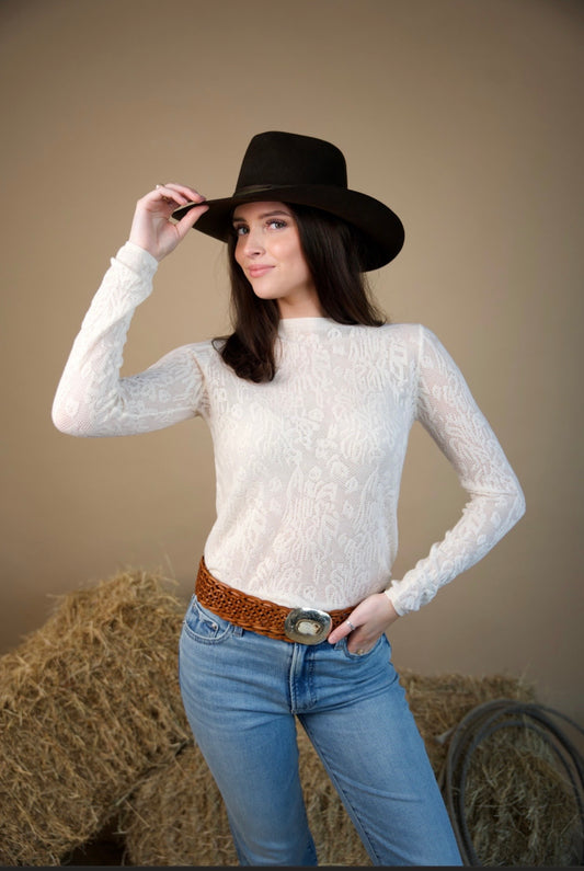 Mesa Lace Top Cream- Lucy Paris