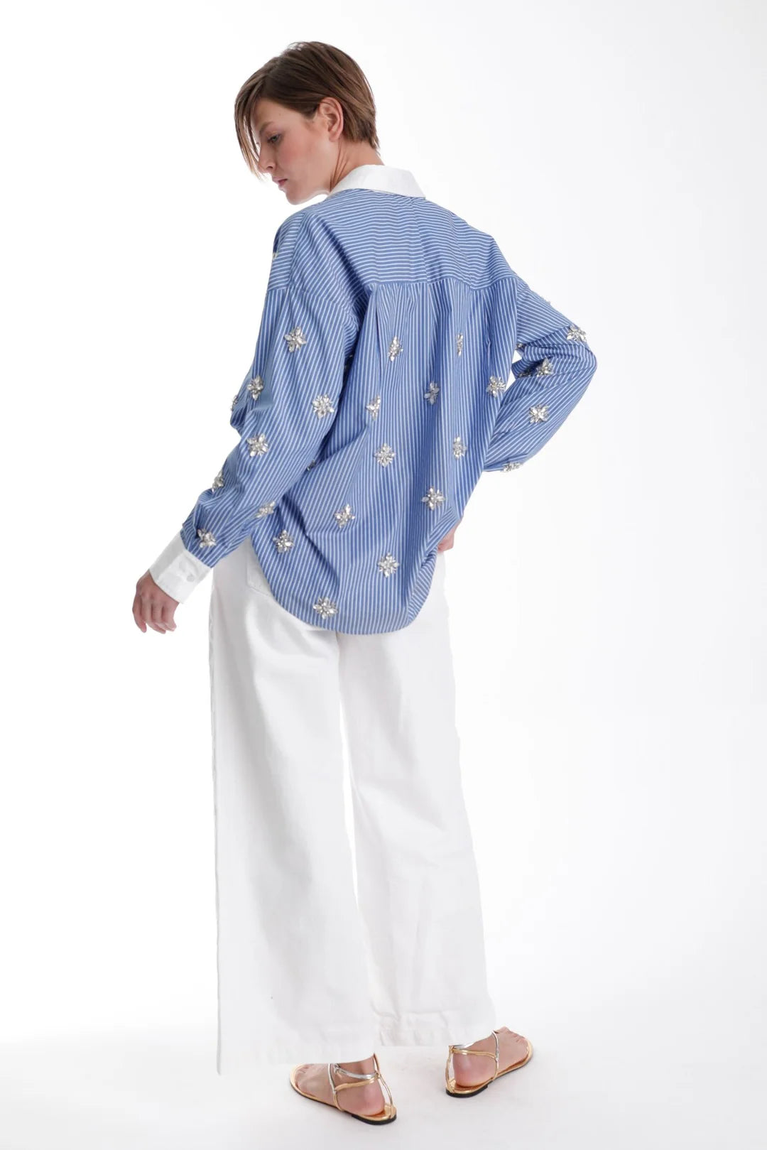 Lumi Blouse Blue Stripes- Karina Grimaldi