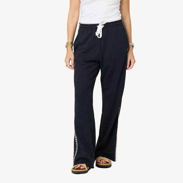Weekend Barb Heart Tape Sweatpant Black- Kerri Rosenthal