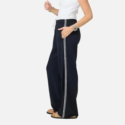 Weekend Barb Heart Tape Sweatpant Black- Kerri Rosenthal