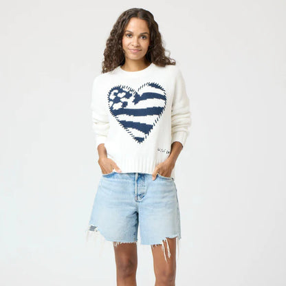 Boyfriend U.S. of Love Sweater - White