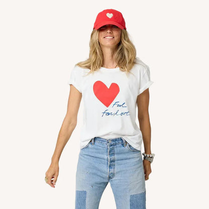 Suke Fool for Love Tee White- Kerri Rosenthal