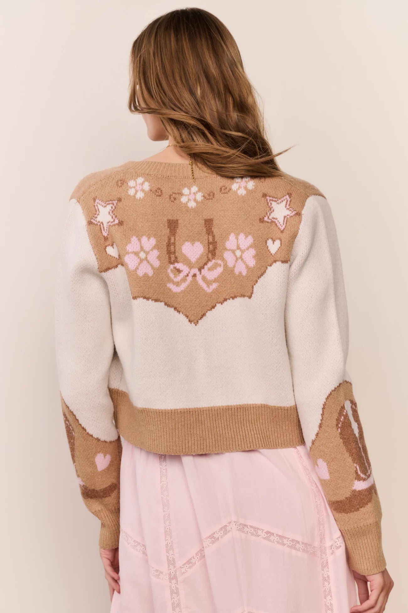 Leyah Wool-Blend Saddle Up Cardigan- LoveShackFancy