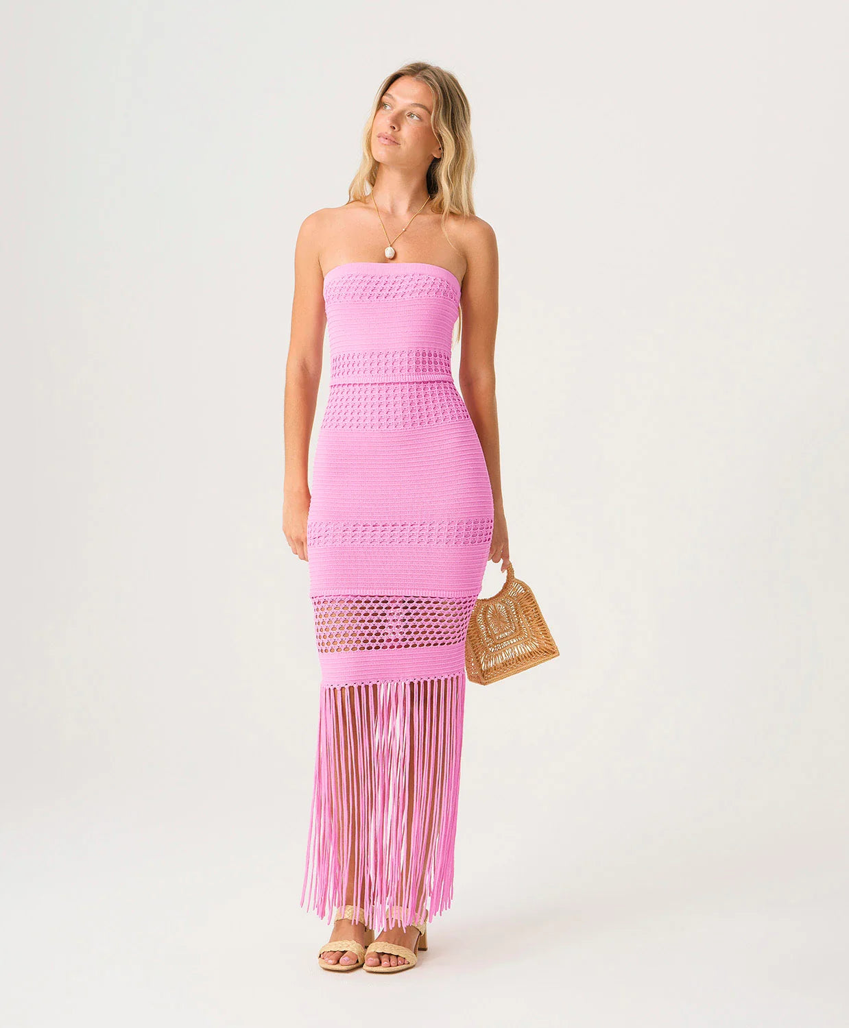 Rosé Melissa Fringe Dress- PQ Swim