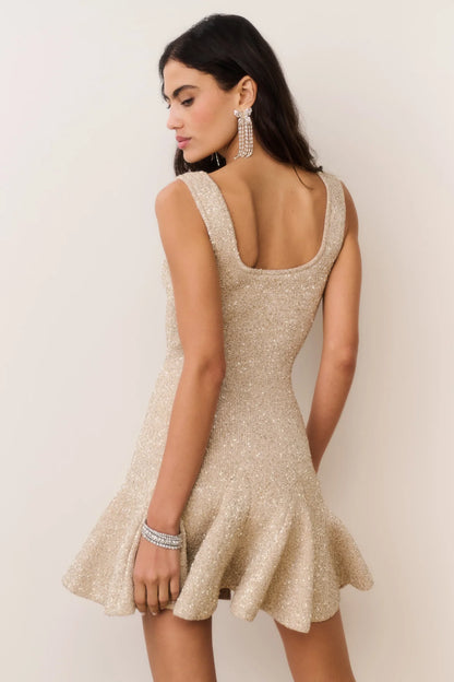 Sarajane Sequin Stretch Knit Mini Dress-