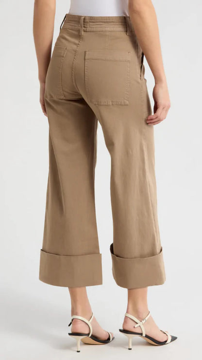 Maya Cuffed Hem Wide Leg-Biscuit