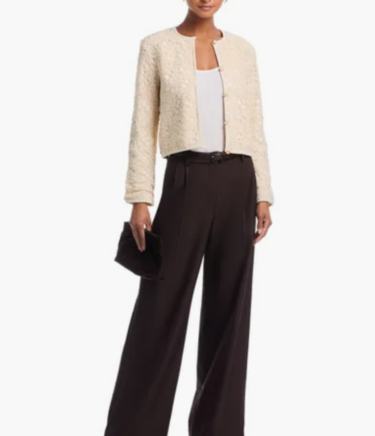 Geometric Shell Textile Woven Slim Jacket- French Connection