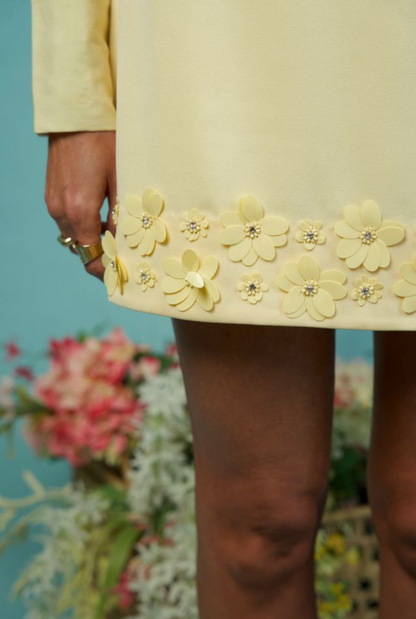 Ayla Embroidered Skort Pastel Yellow- Karina Grimaldi