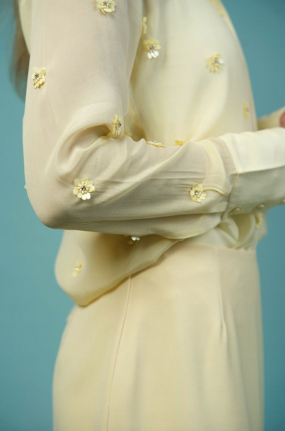 Ayla Embroidered Shirt Pastel Yellow- Karina Grimaldi