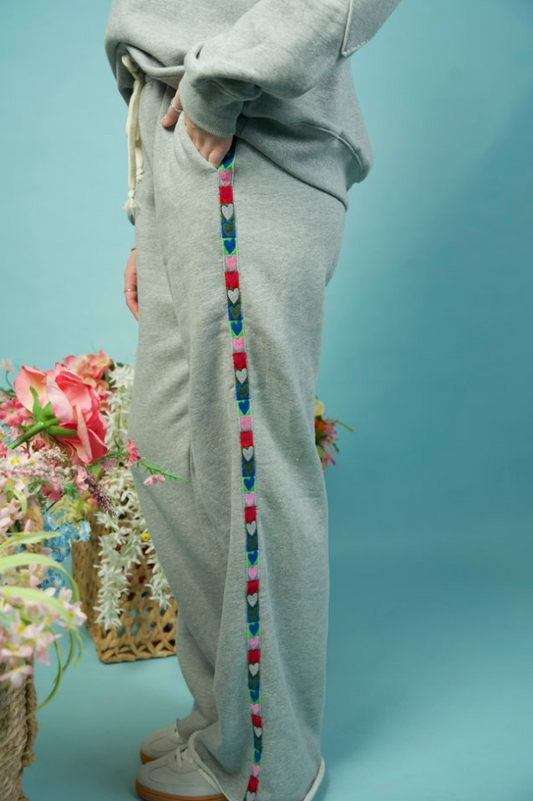 Weekend Love Brigade Sweatpant Heather Gray- Kerri Rosenthal