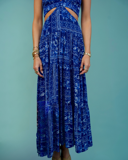 Frida Dress Santorini Print- Gilner Farrar