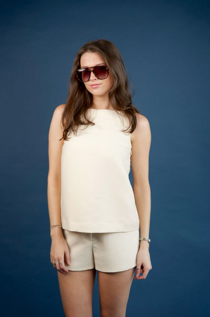 Structured Taffeta Relaxed Fit Shorts- French Connection