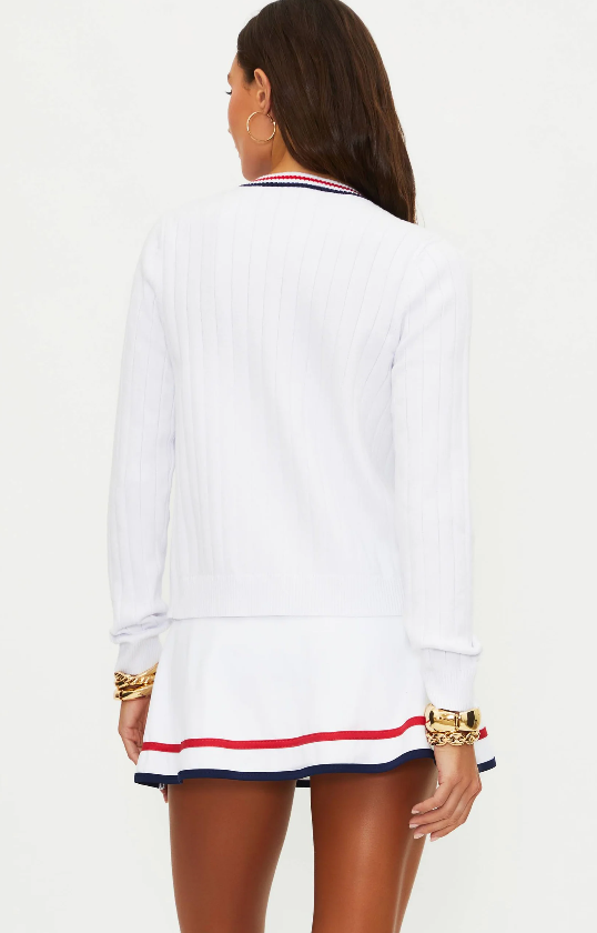 Ally Cardigan Heritage White- Beach Riot