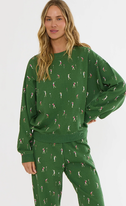 Devyn Oversized Sweatshirt Under Par- Beach Riot