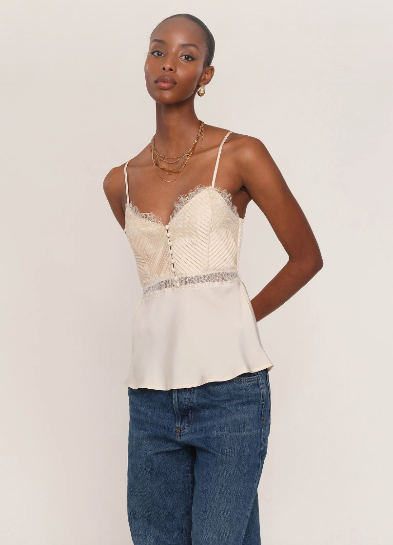 Joelle Cami in Bisque- heartloom