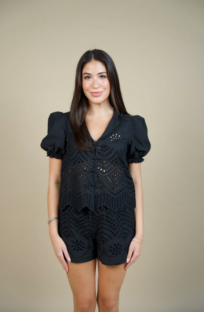 Floria Two- Piece in Black- heartloom