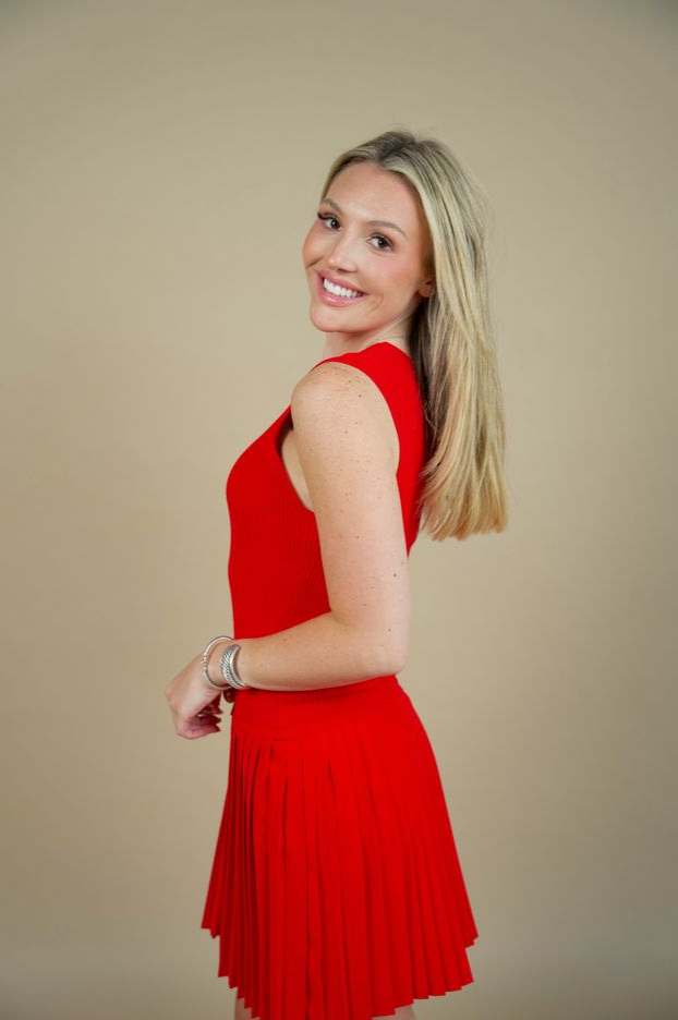 Mina Dress Royal Red- Beach Riot