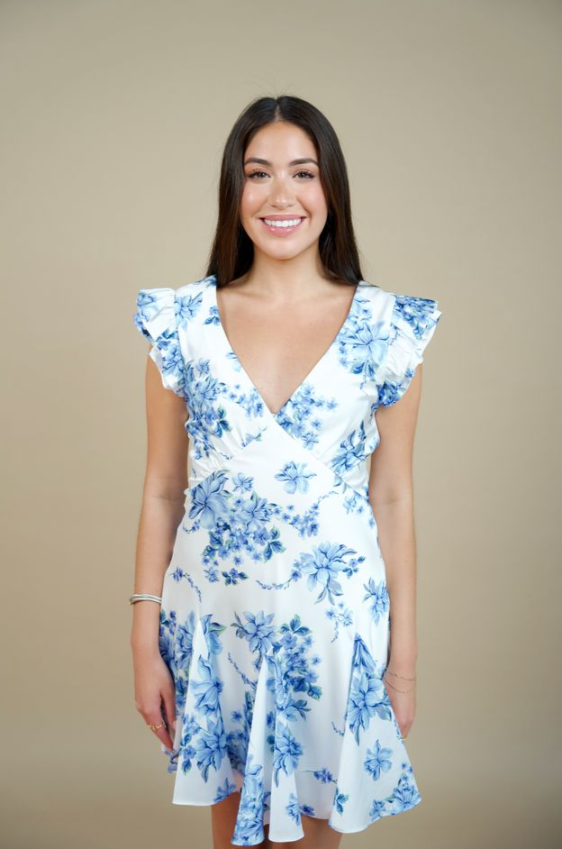 Lennie Dress Blushing Blooms- Beach Riot