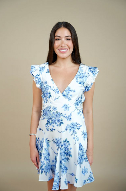Lennie Dress Blushing Blooms- Beach Riot
