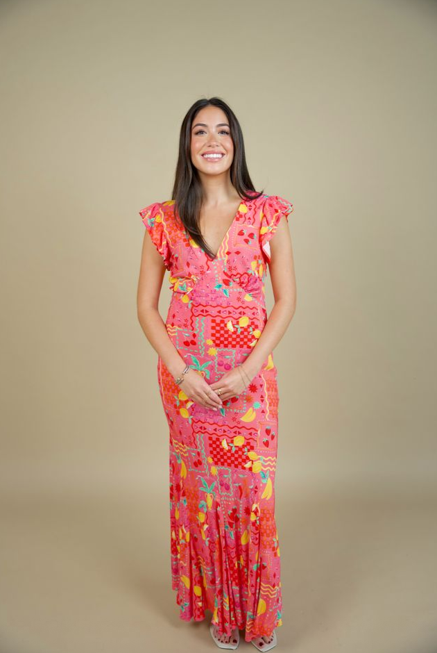 Elodie Dress in Passion Fruit- Beach Riot